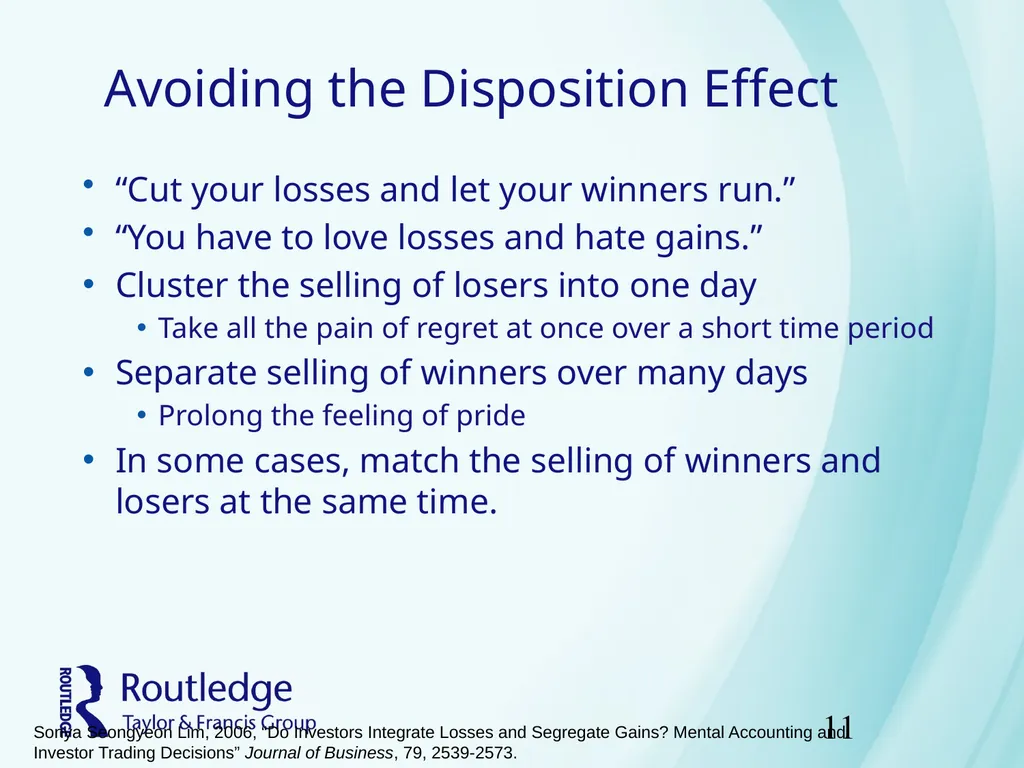Chapter 3 Pride and Regret Avoiding Regret and - slide 11 of 24