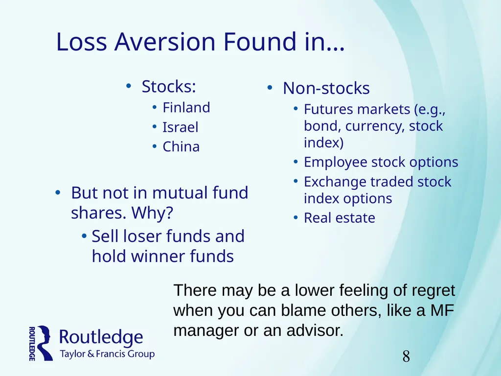 Chapter 3 Pride and Regret Avoiding Regret and - slide 8 of 24