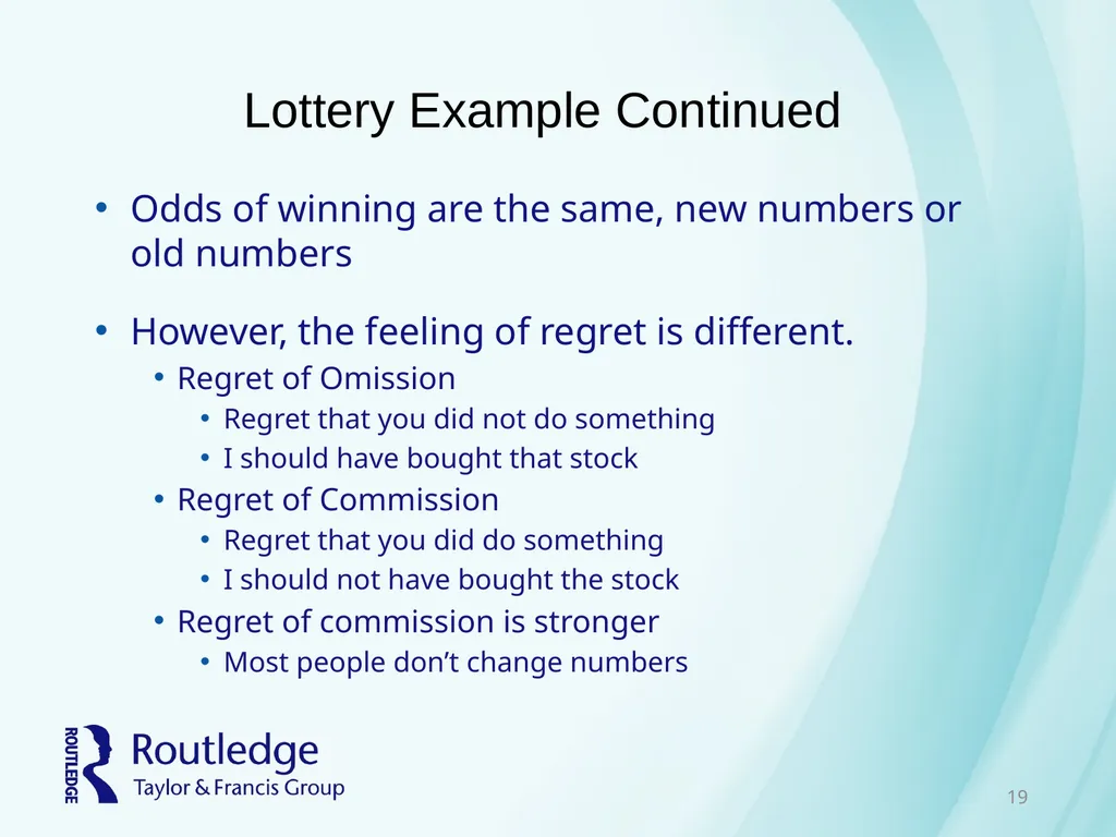 Chapter 3 Pride and Regret Avoiding Regret and - slide 19 of 24