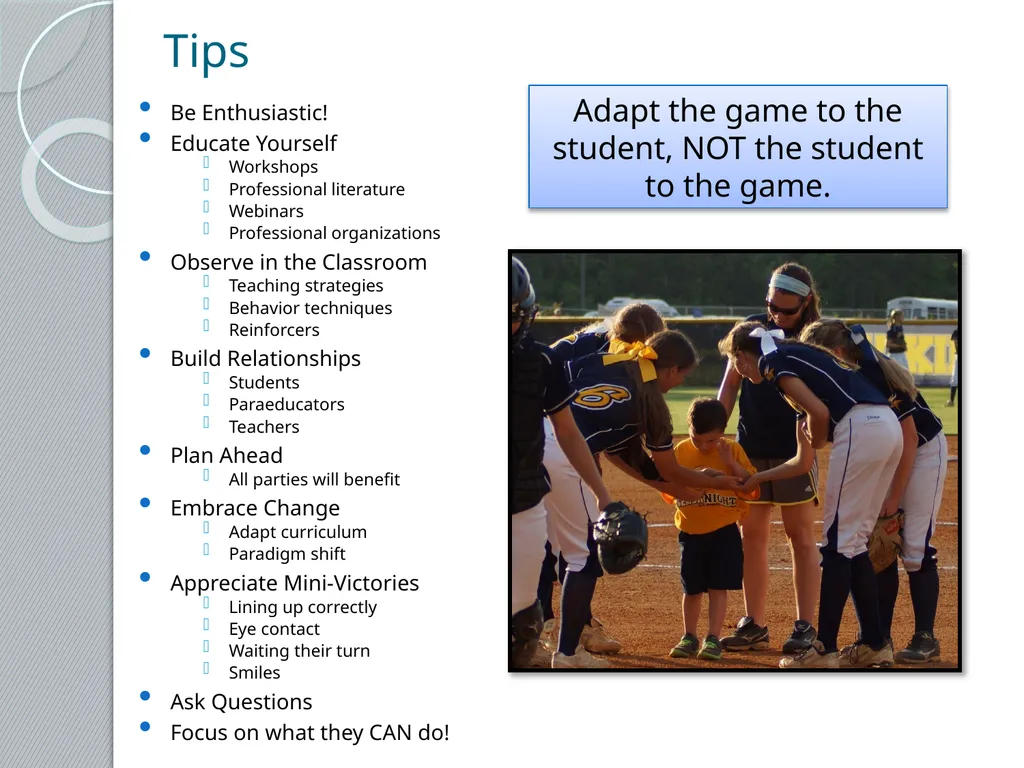 Adapted Physical Education 101 Presented by the - slide 25 of 26