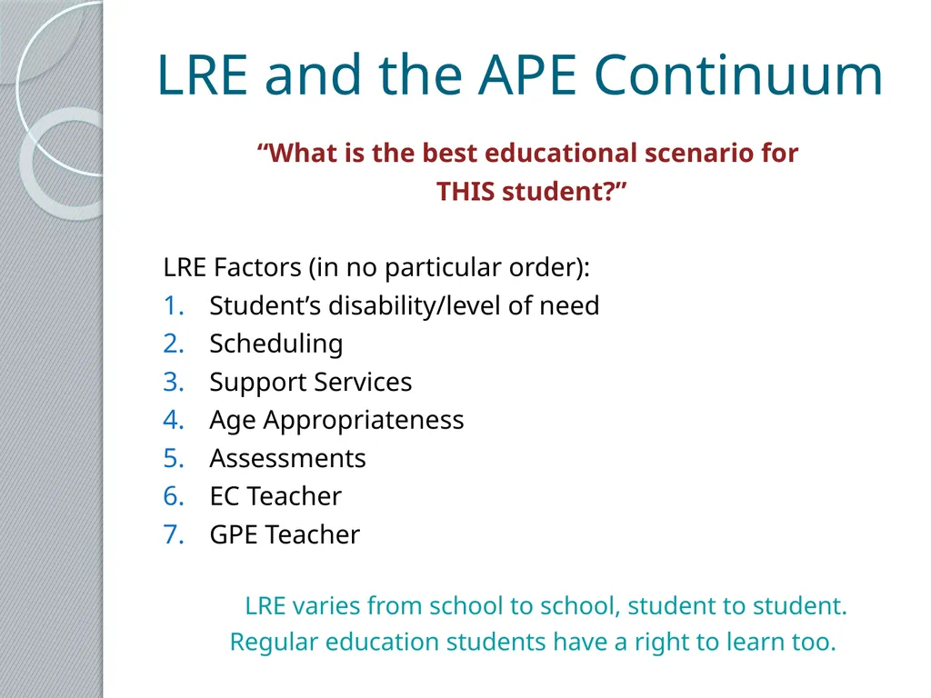 Adapted Physical Education 101 Presented by the - slide 13 of 26