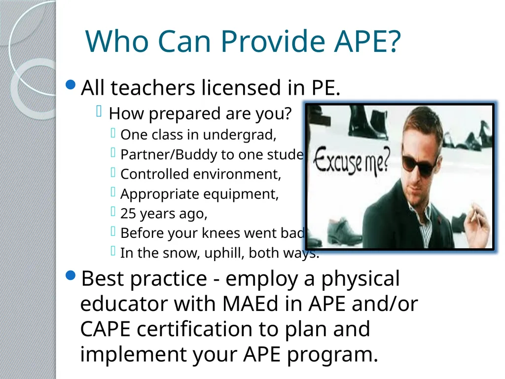 Adapted Physical Education 101 Presented by the - slide 6 of 26