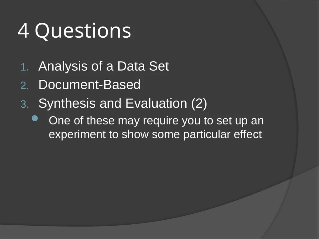 APES Free Response Free Response 40% of the final - slide 3 of 25
