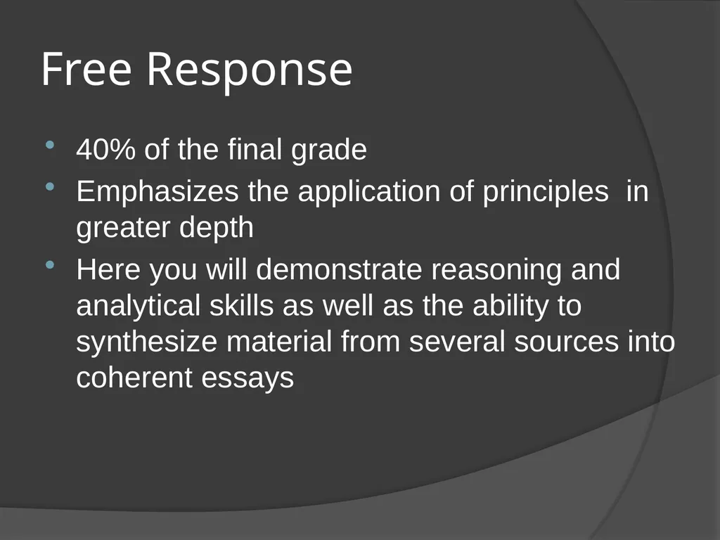 APES Free Response Free Response 40% of the final - slide 2 of 25