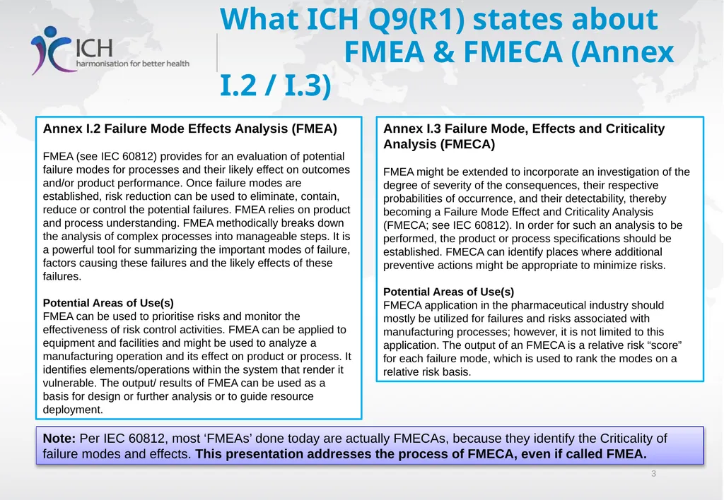 Quality Risk Management, ICH Q9(R1) Training - slide 3 of 28