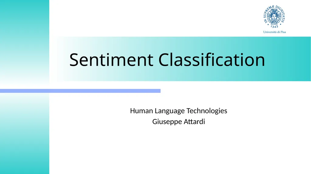 Sentiment Classification Human Language - slide 1 of 23