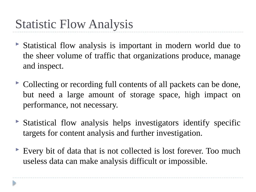 Chapter 5: Statistical Flow Analysis Tran Song Dat - slide 4 of 52