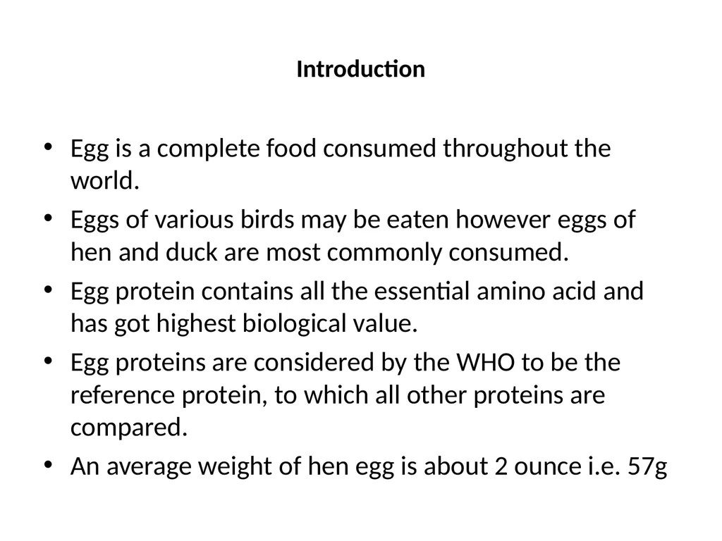 EGG: STRUCTURE, COMPOSITION AND QUALITY Dr. R. K. - slide 2 of 14