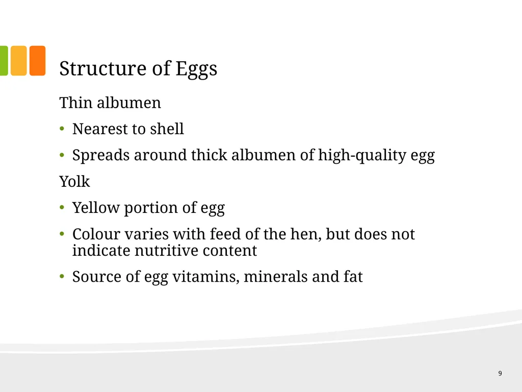 Understanding Ingredients Eggs Topics Types of - slide 9 of 30