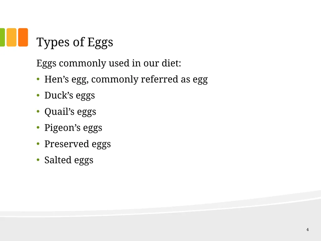 Understanding Ingredients Eggs Topics Types of - slide 4 of 30