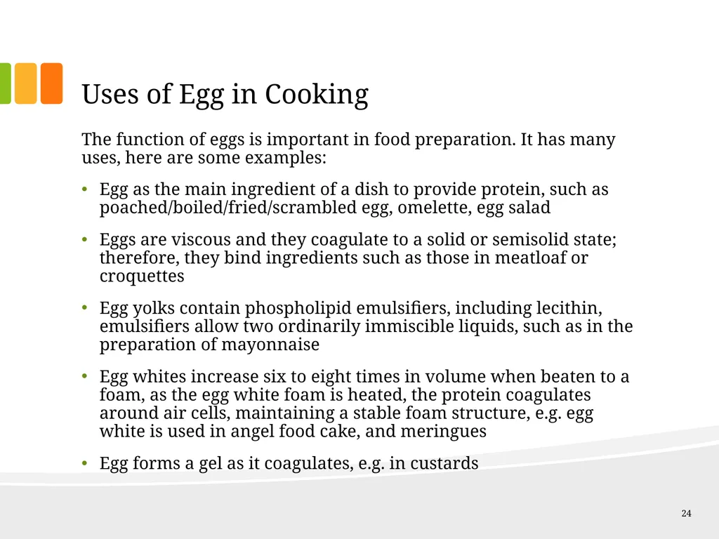 Understanding Ingredients Eggs Topics Types of - slide 24 of 30