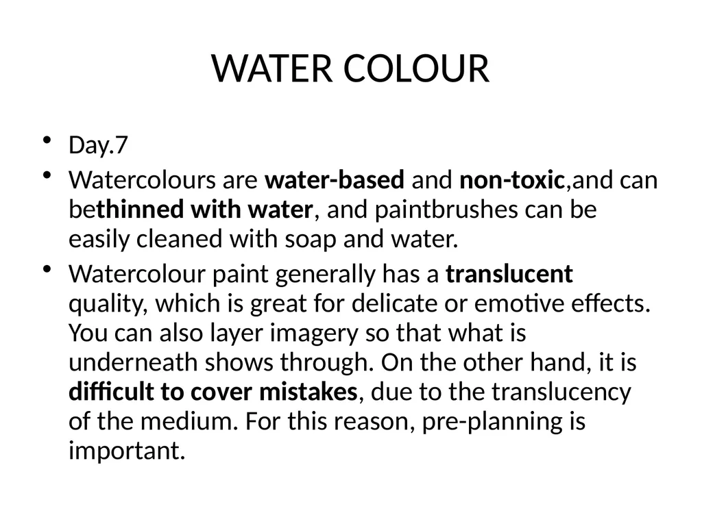 ART MEDIUM AND ITS APPLICATIONS ART MEDIUM ART - slide 11 of 19