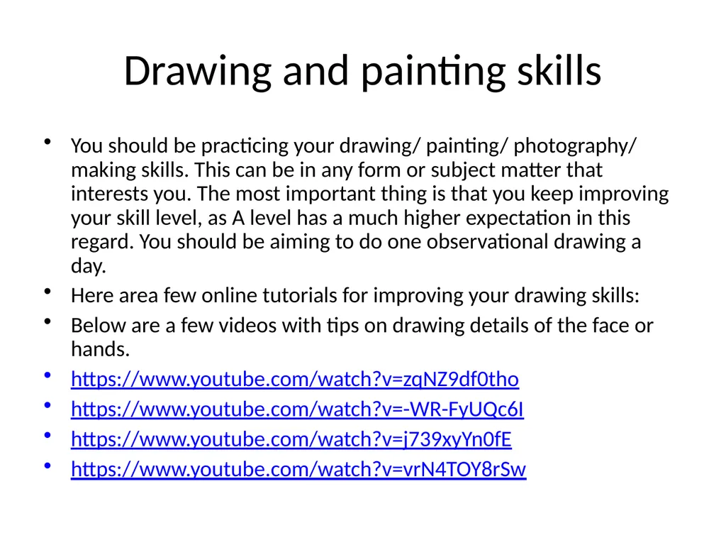 A level Art Transition How to be prepared for A - slide 2 of 12