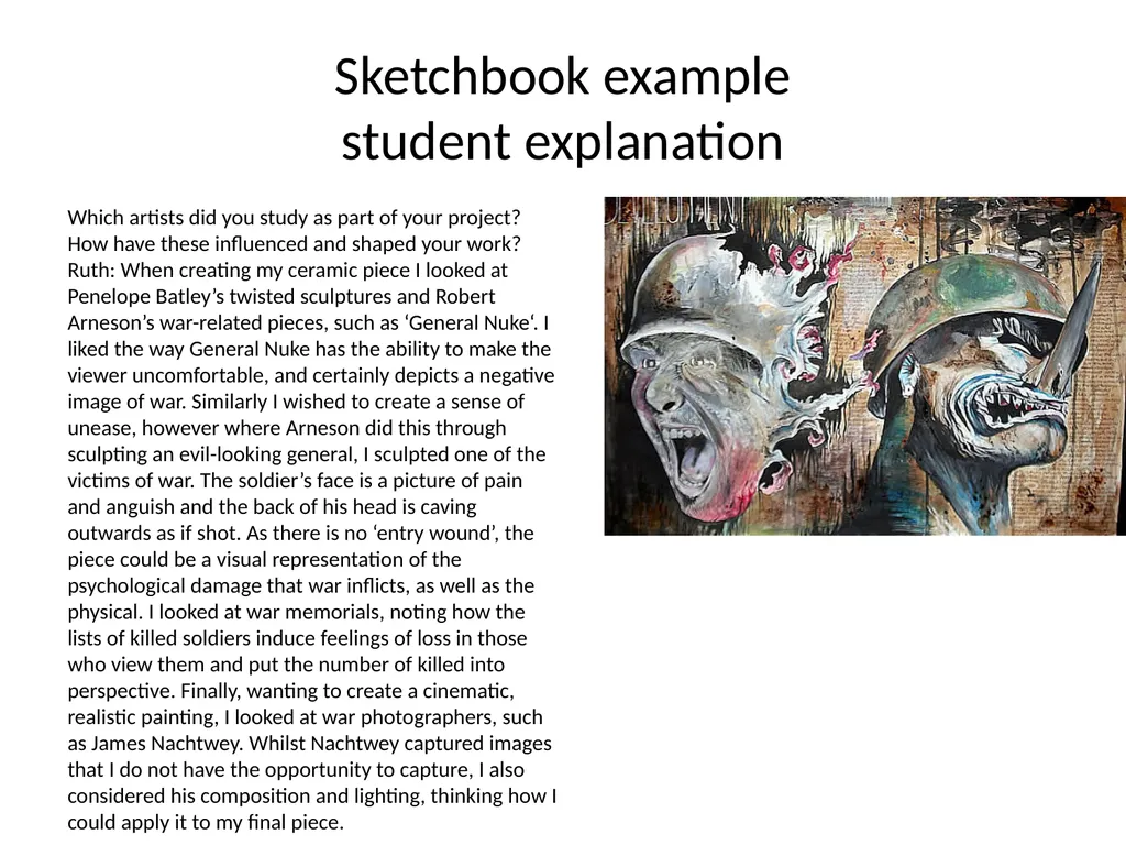 A level Art Transition How to be prepared for A - slide 9 of 12