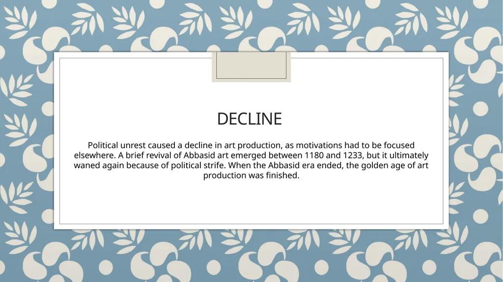 The Art of the Abbasid period Introduction The - slide 21 of 22