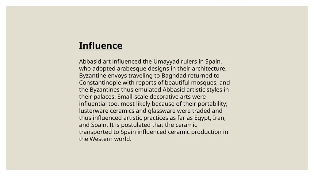 The Art of the Abbasid period Introduction The - slide 20 of 22