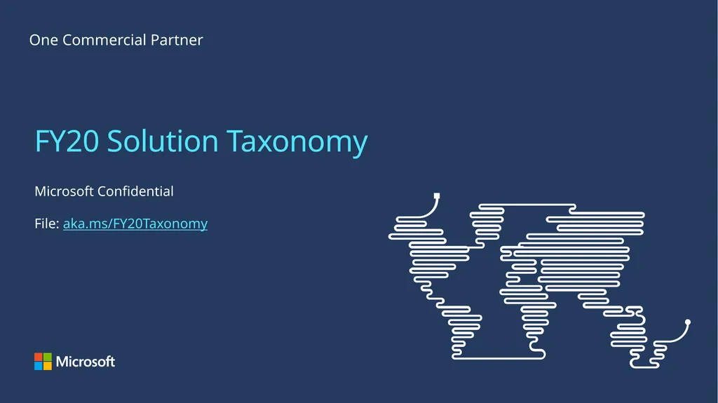 FY20 Solution Taxonomy Microsoft Confidential - slide 1 of 51