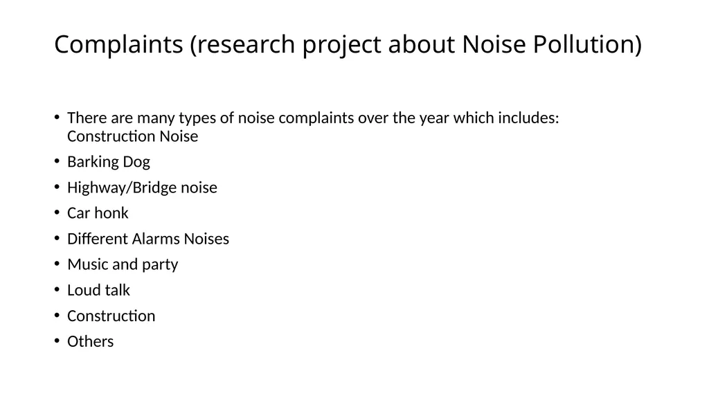 Sound or Noise Pollution (Environmental & social - slide 8 of 14