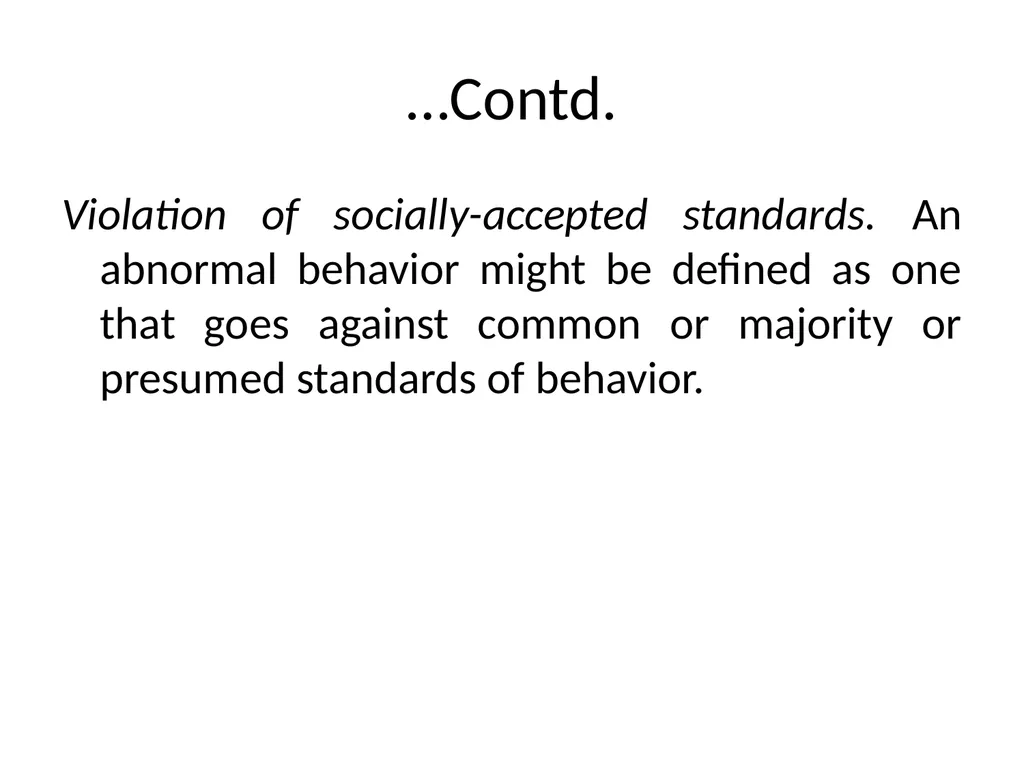 Concept of Normal and Abnormal Behavior Muhammad - slide 8 of 8
