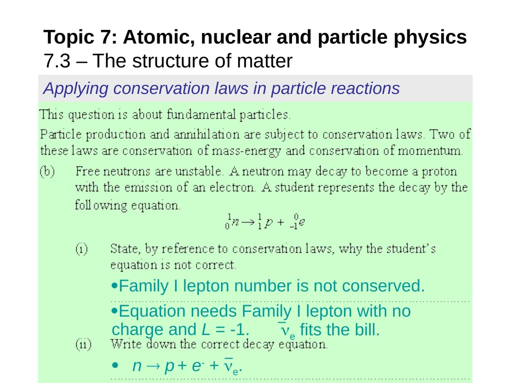 EXAMPLE: At one time it was thought that protons - slide 29 of 45