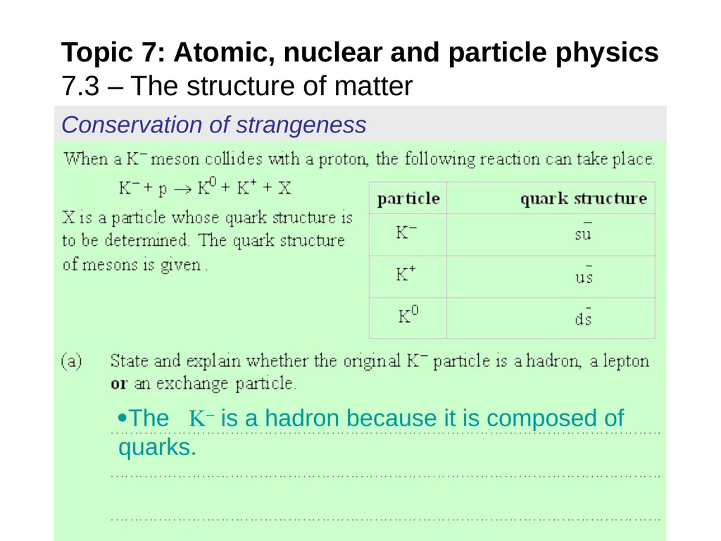 EXAMPLE: At one time it was thought that protons - slide 14 of 45