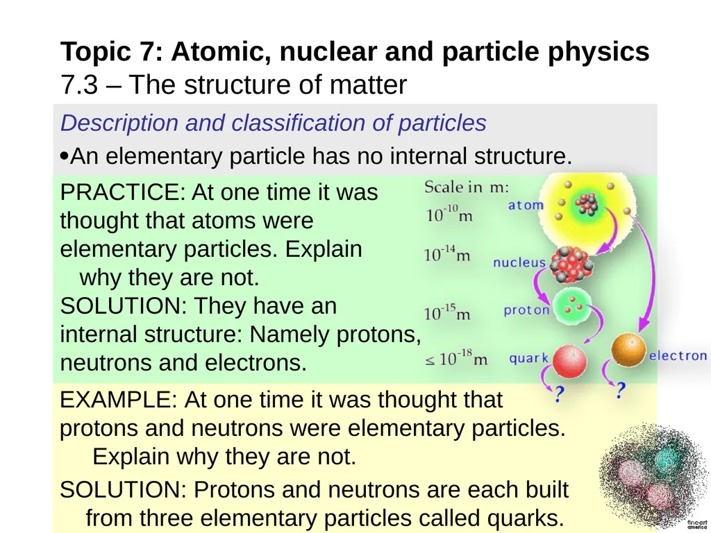 EXAMPLE: At one time it was thought that protons - slide 1 of 45