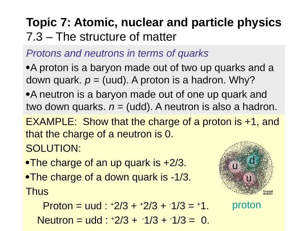 EXAMPLE: At one time it was thought that protons - slide 11 of 45