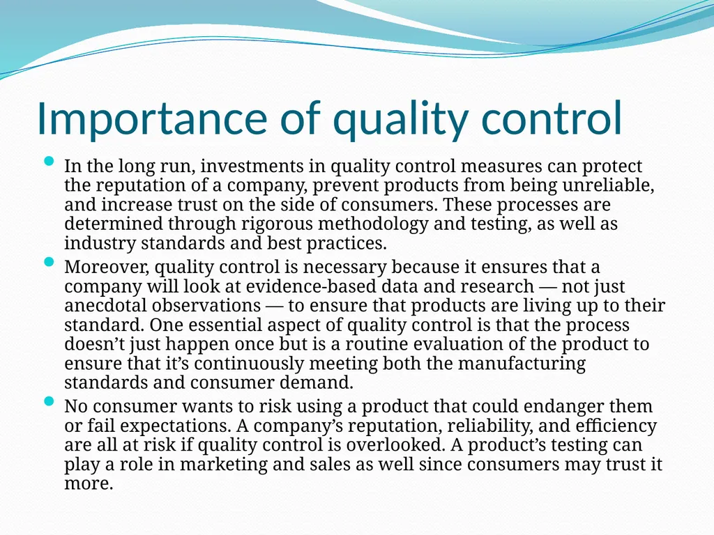 Quality Control Dr Digvijay Sharma School of - slide 7 of 10