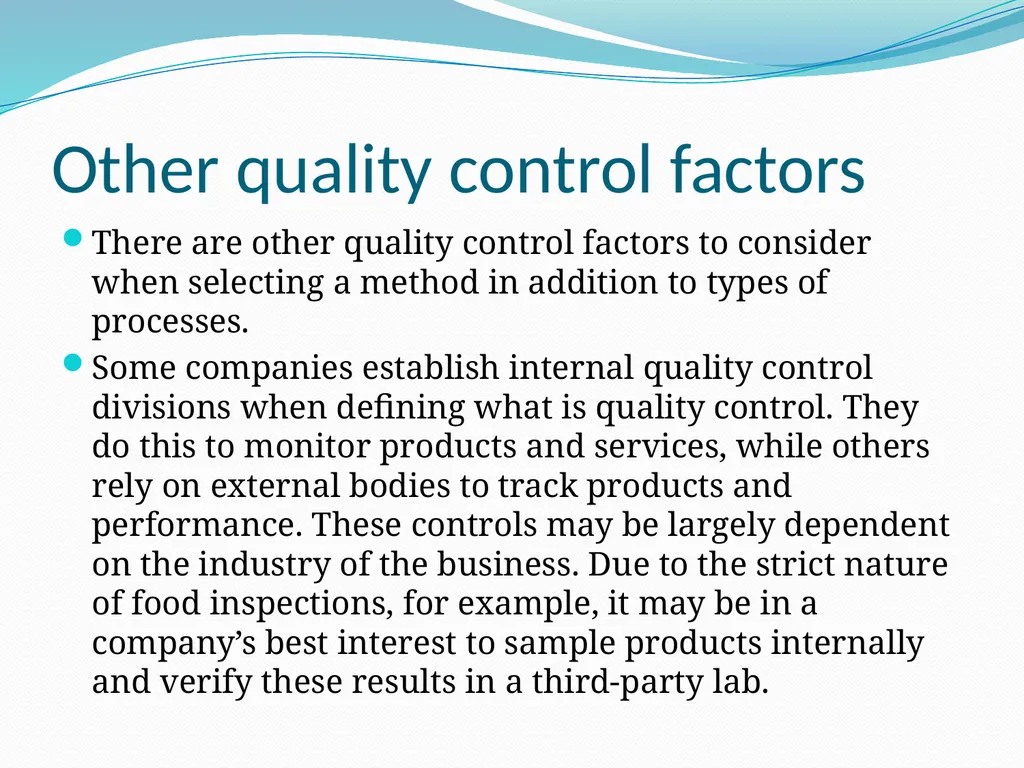 Quality Control Dr Digvijay Sharma School of - slide 6 of 10