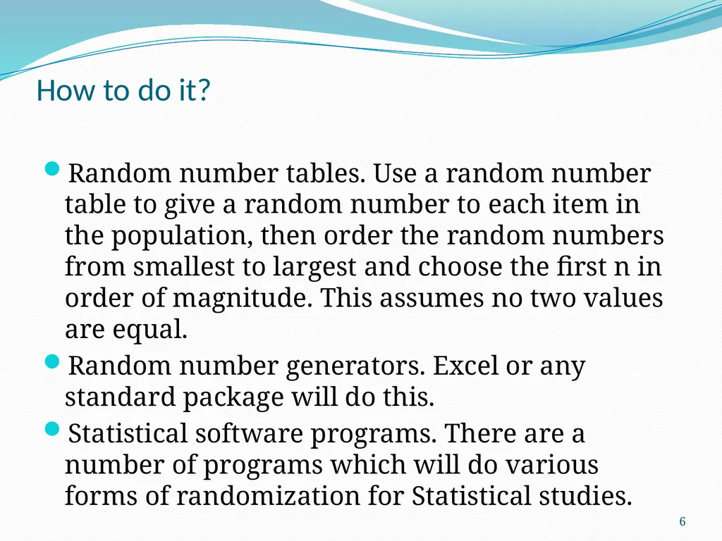 Sampling and Quality Control Uses of sampling in - slide 6 of 10