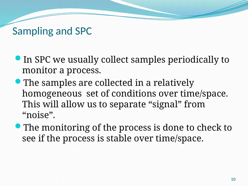 Sampling and Quality Control Uses of sampling in - slide 10 of 10