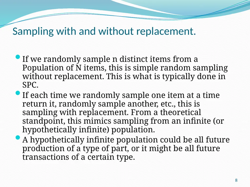 Sampling and Quality Control Uses of sampling in - slide 8 of 10