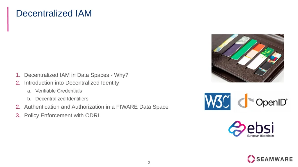 FIWARE Data Spaces Decentralized Identity and - slide 2 of 46