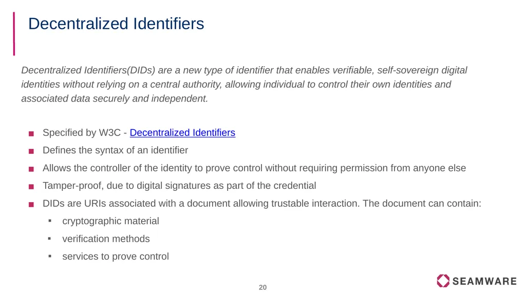 FIWARE Data Spaces Decentralized Identity and - slide 20 of 46