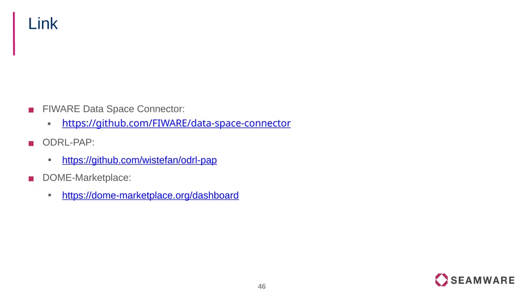 FIWARE Data Spaces Decentralized Identity and - slide 46 of 46