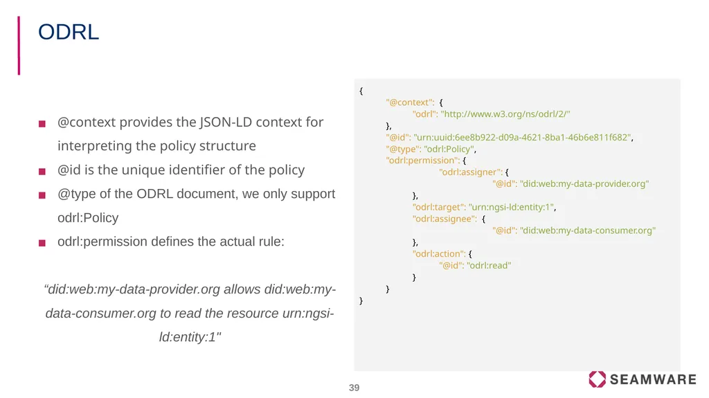 FIWARE Data Spaces Decentralized Identity and - slide 39 of 46
