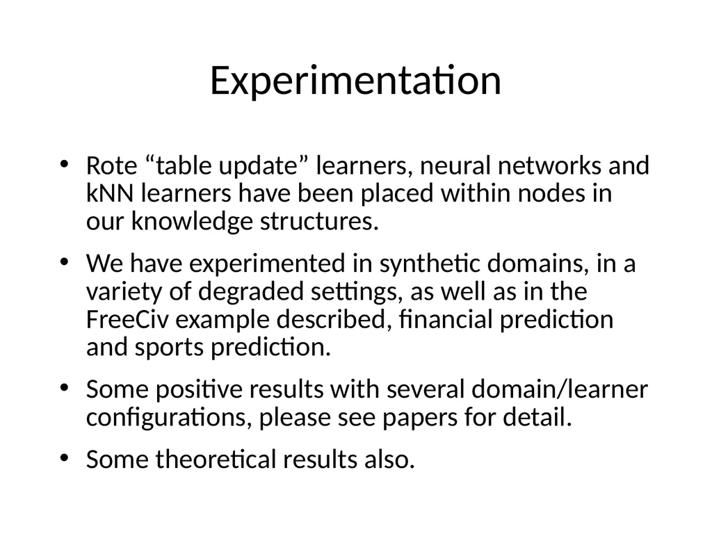 Metareasoning: An Overview of Select Systems - slide 39 of 51