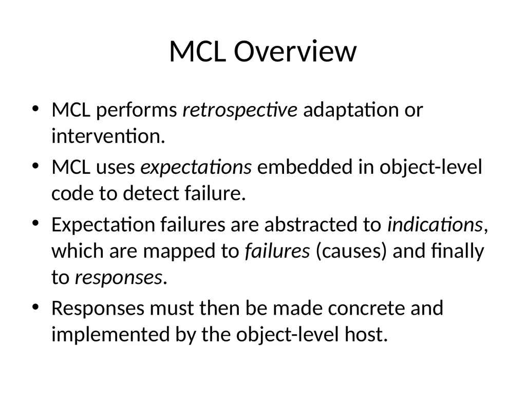 Metareasoning: An Overview of Select Systems - slide 46 of 51
