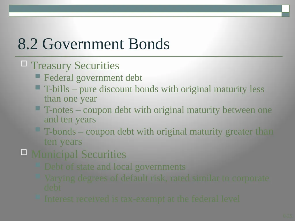 Interest Rates and Bond Valuation Module 4.1 8.1 - slide 25 of 29