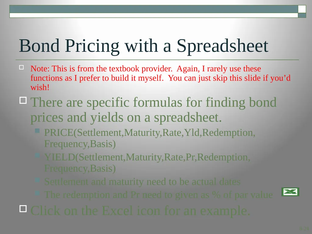 Interest Rates and Bond Valuation Module 4.1 8.1 - slide 24 of 29