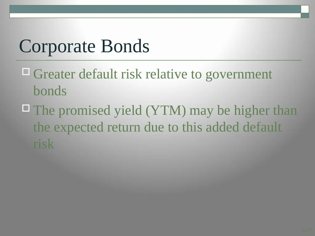 Interest Rates and Bond Valuation Module 4.1 8.1 - slide 27 of 29