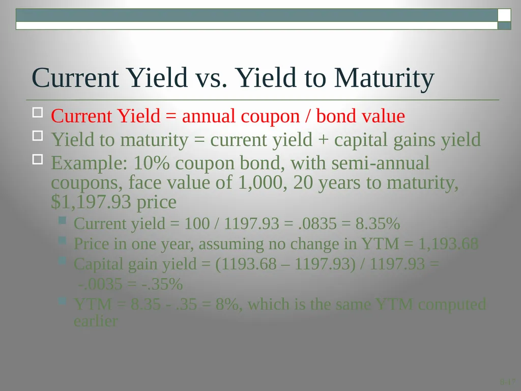 Interest Rates and Bond Valuation Module 4.1 8.1 - slide 17 of 29