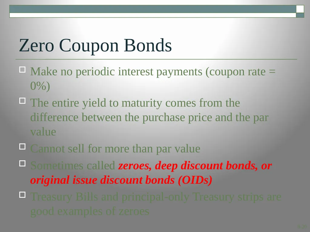 Interest Rates and Bond Valuation Module 4.1 8.1 - slide 20 of 29