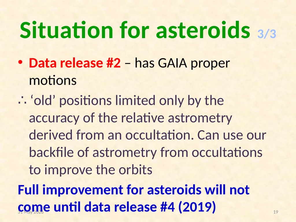 Gaia impact on asteroidal occultations © Dave - slide 19 of 27