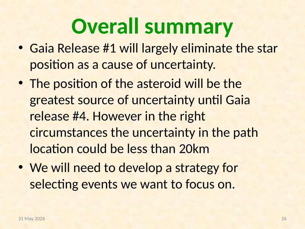 Gaia impact on asteroidal occultations © Dave - slide 26 of 27