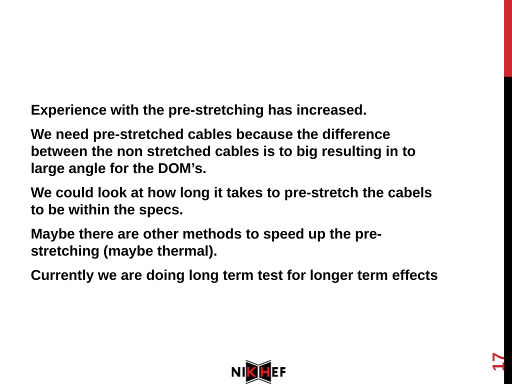 1 Stretch test: Dyneema SK78 Length variations - slide 17 of 19