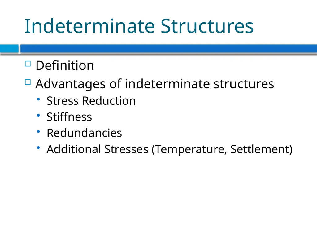 CHAPTER - 1 INTRODUCTION Indeterminate Structures - slide 2 of 10