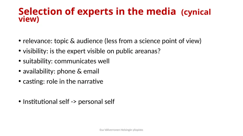Scientists as public experts and the expansion of - slide 15 of 18