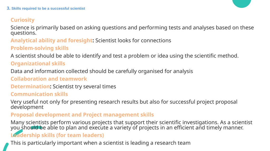 Nurturing young scientists into the research - slide 8 of 13