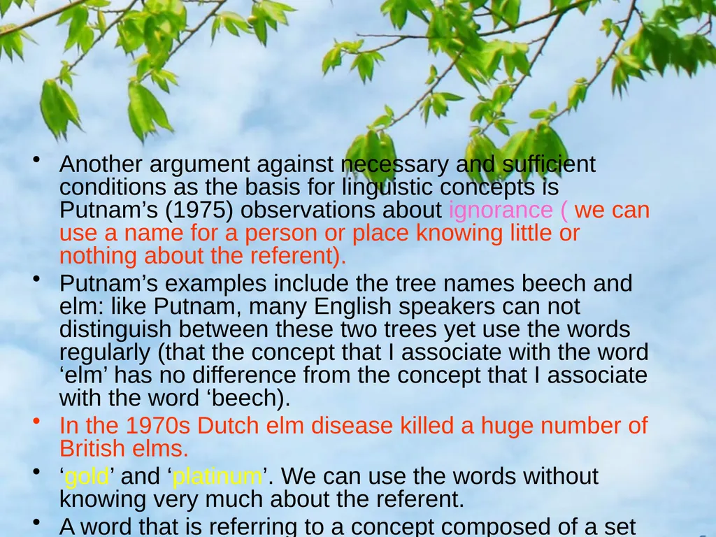 Meaning, Thought, and Reality Introduction How is - slide 26 of 37